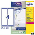 Printer Labels Avery L7169 99,1 x 139 mm White 100 Sheets (5 Units) Printer Labels Avery L7169 99,1 x 139 mm White 100 Sheets (5 Units)