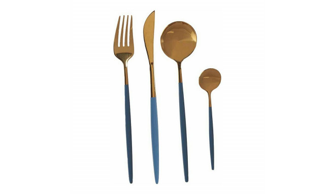 Cutlery Set Kinvara BST-CT022 Grey Golden Stainless steel 16 x 5 x 24,5 cm