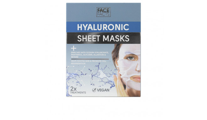 FACE FACTS HYALURONIC sheet masks 2 x 20 ml