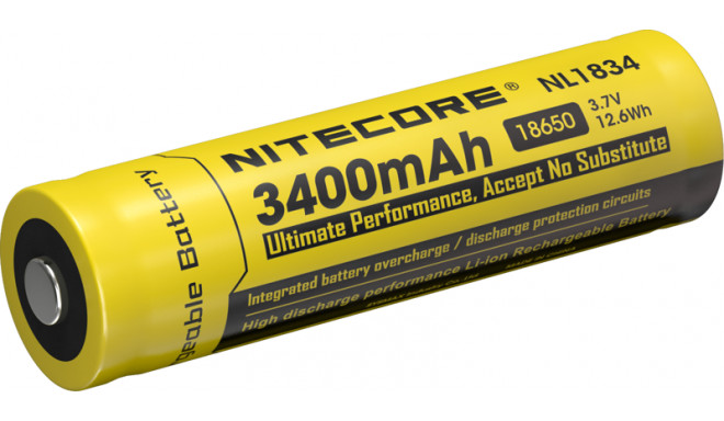 Nitecore rechargable battery 18650 3400mAh