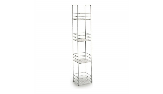 Bathroom Shelves Transparent Silver Metal Plastic