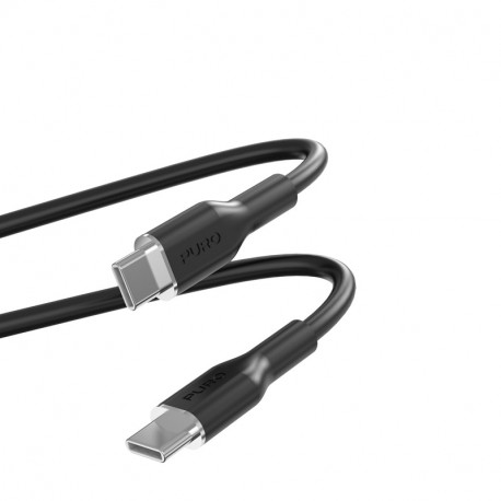PURO cable USB-C - USB-C Icon Soft 1.5m, black