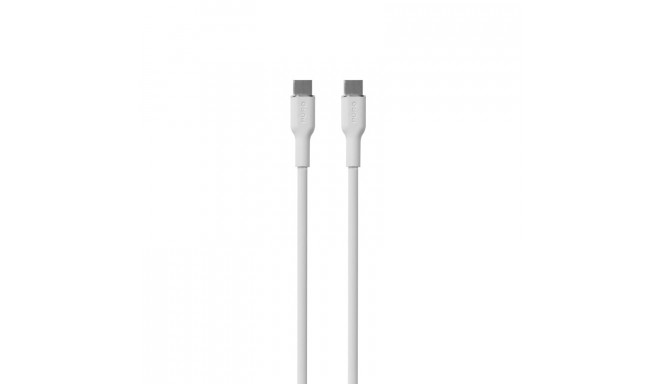 PURO ICON Soft Cable – Kabel USB-C do USB-C 1.5 m (White)