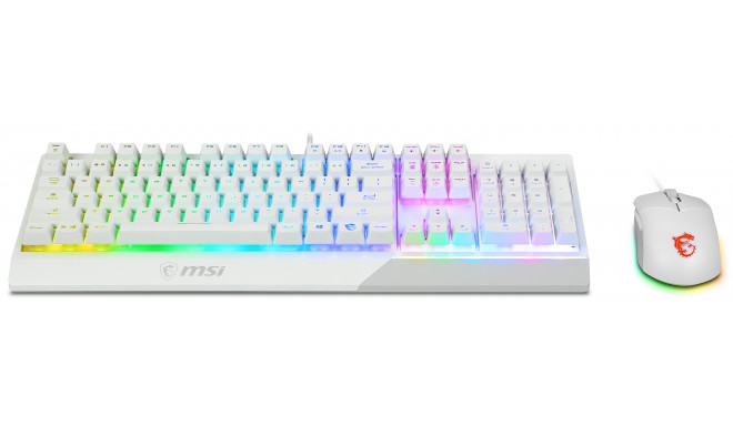 MSI | Vigor GK30 COMBO WHITE | Keyboard and Mouse Set | Wired | Mouse included | US | White
