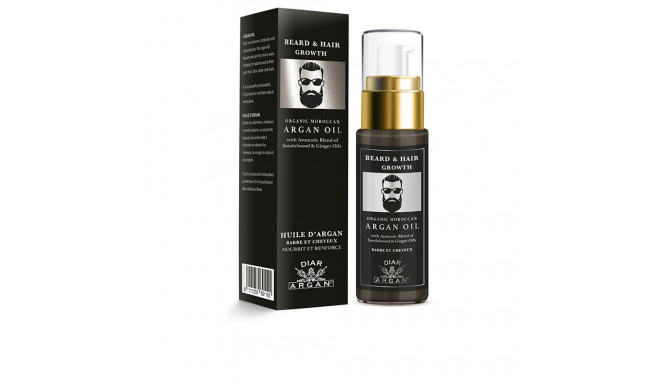 DIAR ARGAN SÉRUM FORTALECEDOR BARBA Y CABELLO con argán puro sándalo y jengibre 30 ml