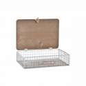 Dekoratīvs skapītis DKD Home Decor 24 x 16 x 6 cm Metāls Koks Brūns Balts