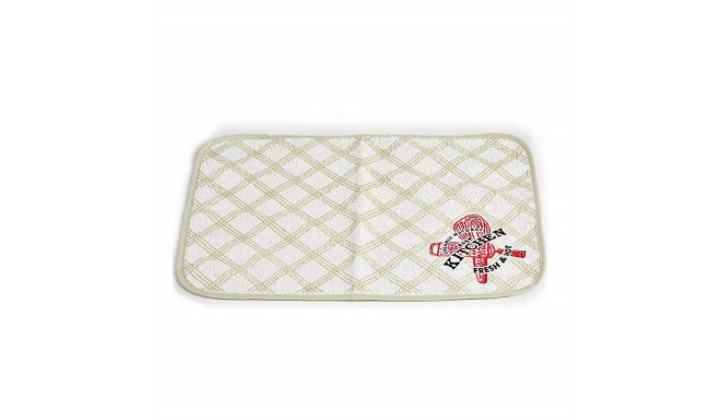 Place mat Kitchen White Green 33 x 0,3 x 48 cm