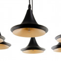 Ceiling Light 51,5 x 51,5 x 100 cm Black Golden Metal