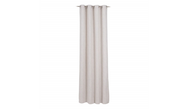 Curtain Beige Polyester Silver 100% cotton 140 x 260 cm