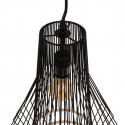 Ceiling Light 28 x 28 x 36 cm Metal White Rattan