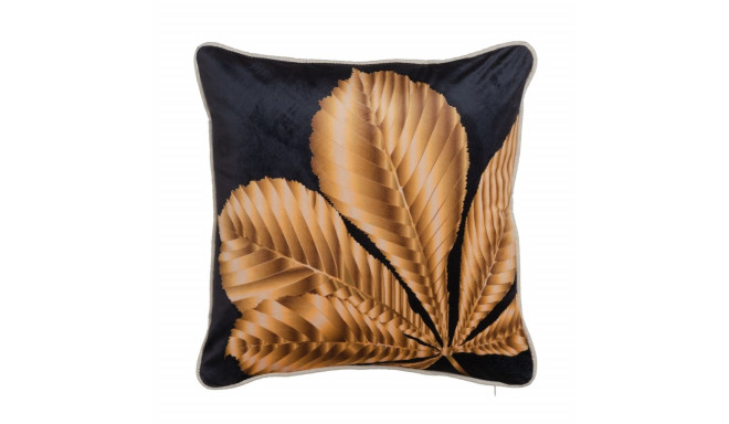 Cushion Black Golden Polyester 45 x 45 cm