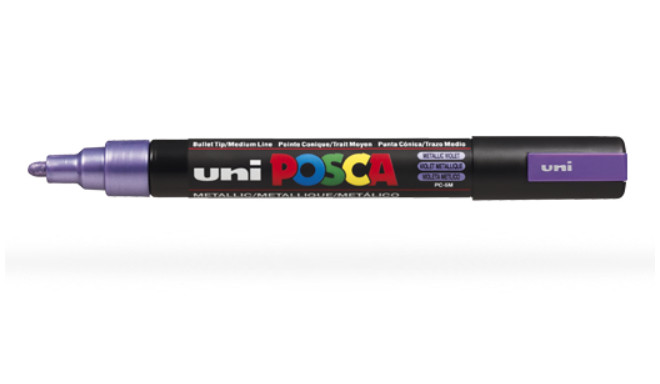 Marker UNI Posca PC5M metallik violetne, 1,8-2,5mm