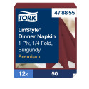 Tork LinStyle Õhtusäägisalvrätikud 4F tumepunane, 39 x 39 cm, 50 tk., 4F, 478855