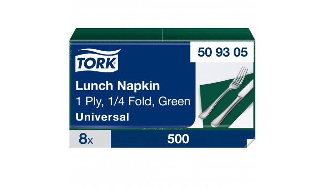 Lõunasöögisalvrätik Tork, 1-kihiline, tumeroheline, 500tk, 509305