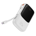 Power Bank BASEUS QPow - 10 000mAh LCD Quick Charge PD 22,5W with cable to Type C white PPQD020102