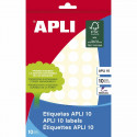 Self adhesive labels Apli Valge Ø 1,3 cm 10 Lehed (10 Ühikut)