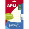 Self adhesive labels Apli White Ø 1 cm 10 Sheets (10Units)