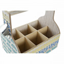 Pudelialus DKD Home Decor 27 x 16,5 x 25 cm Sinine Türkiissinine Puit MDF (2 Ühikut)