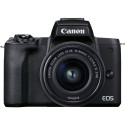 Canon EOS M50 Mark II 15-45 IS STM (Black)-Baltoje dėžutėje (white box)