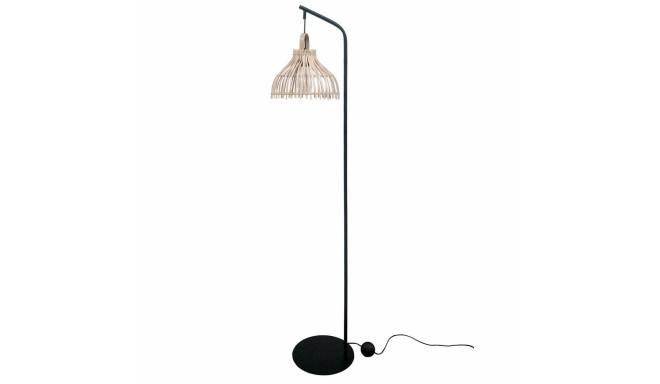 Напольный светильник DKD Home Decor Чёрный Металл Коричневый ротанг (40 x 40 x 160 cm)