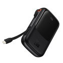 Power Bank BASEUS QPow - 10 000mAh LCD Quick Charge PD 20W with cable to Lightning 8-pin black PPQD0