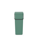 Prügikast 40L, Brabantia, Sort/Go kaanega, L-34.1 x S-26.7 x K-62.0cm/Fir Green, tumeroheline plasti