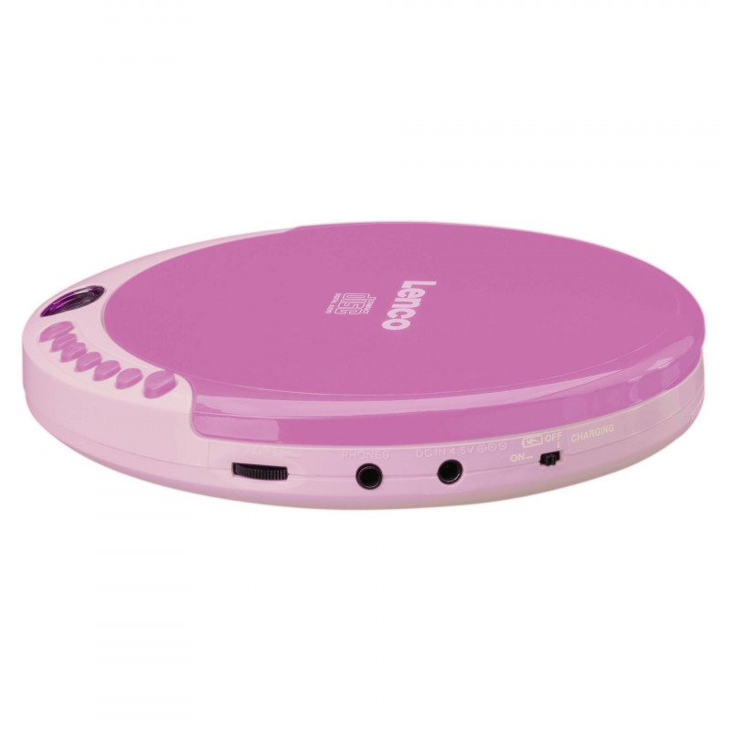 Lenco CD-player CD-011, pink - - Portable CD Photopoint players
