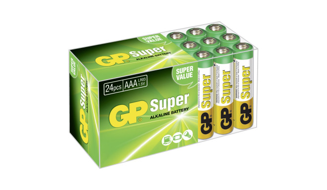 GP patarei Super Alkaline AAA Super Value 1x24tk (03024AB24)