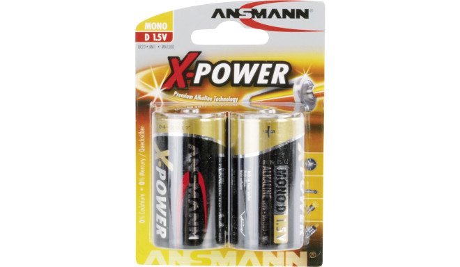 1x2 Ansmann Alkaline Mono D LR 20 X-Power
