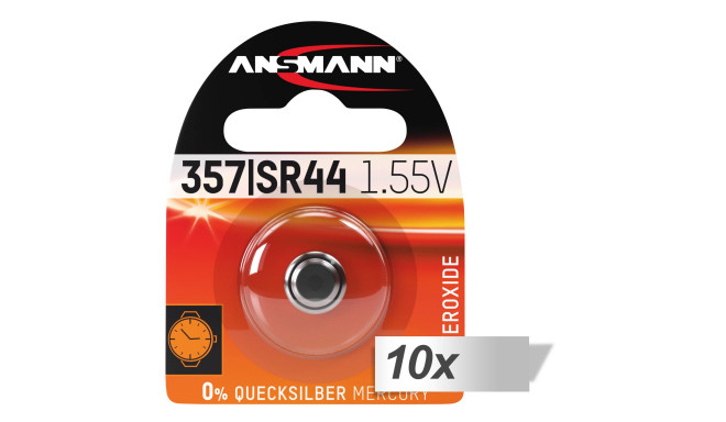 Ansmann battery 357 Silveroxid SR44 10x1pcs