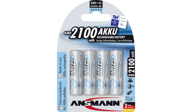1x4 Ansmann maxE NiMH rech.bat. Mignon AA 2100 mAh       5035052