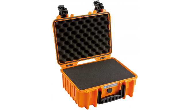 B&W Outdoor Case 3000 orange with foam insert