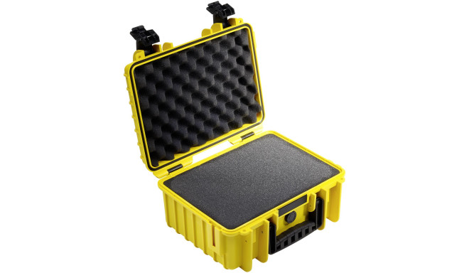 B&W Outdoor Case Type 3000 yellow with foam insert