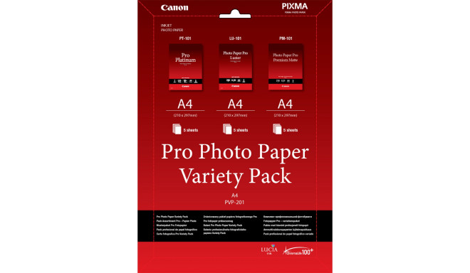 Canon PVP-201 Pro Photo Paper Variety Pack A 4 3x5 Sheets