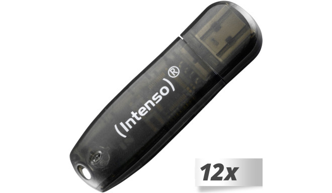 Intenso flash drive 16GB Rainbow Line USB 2.0, black 12pcs