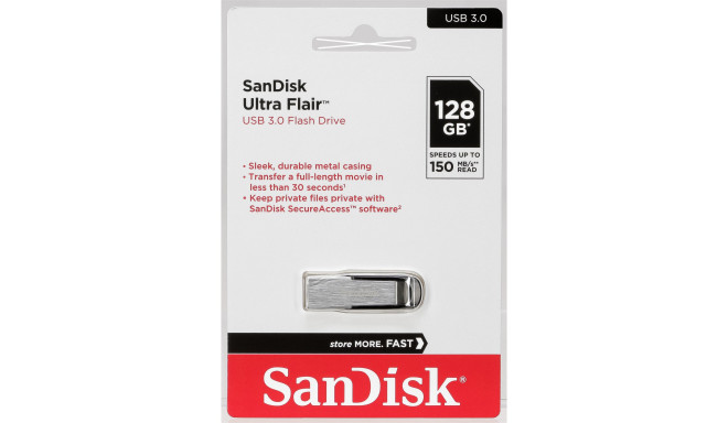 SanDisk mälupulk Cruzer Ultra Flair 128GB USB 3.0