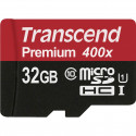 Trascend mälukaart microSDHC 32GB UHS-I 400x Class 10 + adapter