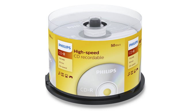 Philips CD toorikud 80Min 700MB 52x SP 50tk