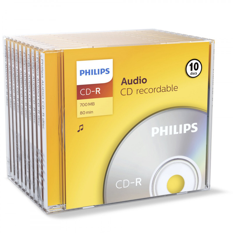 Philips CD discs 1x10 CD-R 80Min Audio JC - CD discs 