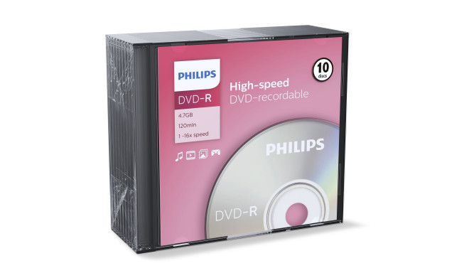 Philips DVD toorikud DVD-R 4,7GB 16x 10tk