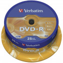 1x25 Verbatim DVD-R 4,7GB 16x Speed, matt silver