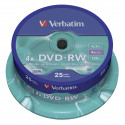 1x25 Verbatim DVD-RW 4,7GB 4x Speed, matt silver