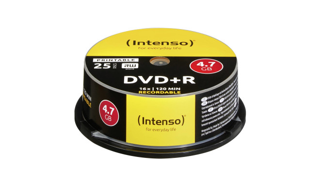 Intenso DVD+R 4.7GB 16x Printable 25pcs Cake Box