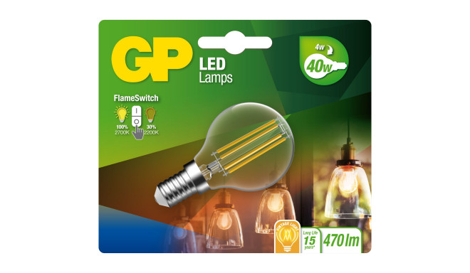 GP Lighting LED FlameSwitch E14 4W (40W) 470 lm        GP 085379