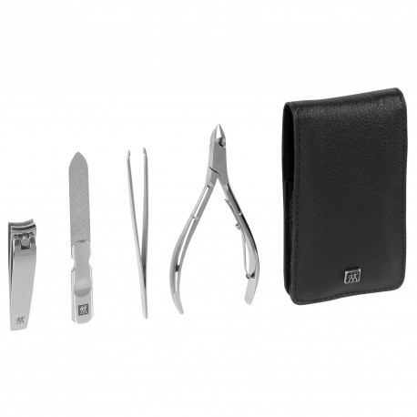 Zwilling Maniküre Pediküre Set 4tlg. mit Nagelknipser, Leder