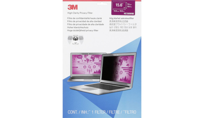 3M kaitsekile HC156W9B Privacy High Clarity Notebooks 15,6