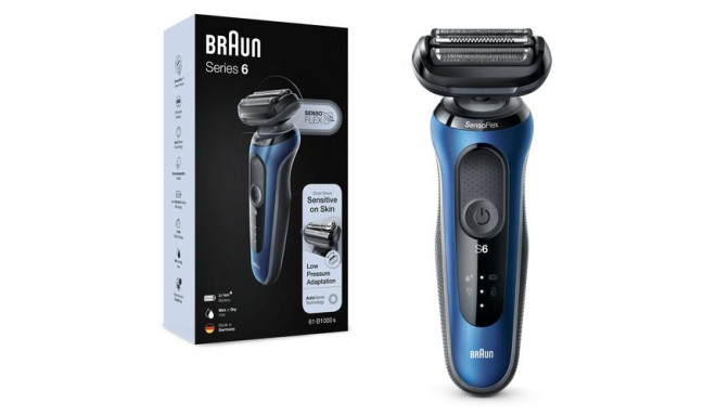 Braun Series 6 61-B1000s Foil shaver Black, Blue