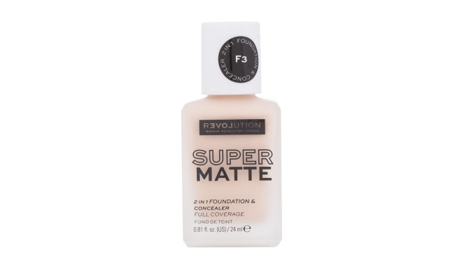 Revolution Relove Super Matte 2 in 1 Foundation & Concealer (24ml) (F3)