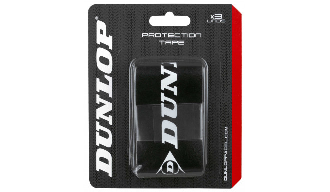 Padel racket protective tape DUNLOP  blister 3 pcs black/white