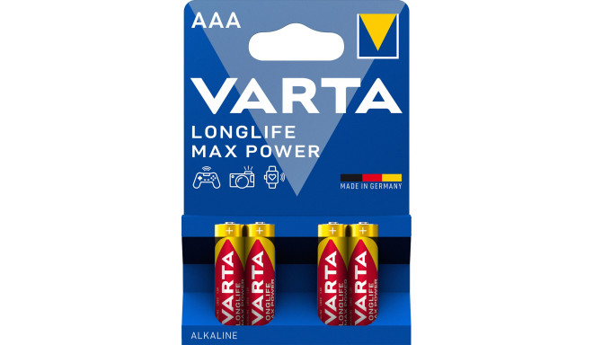 1x4 Varta Longlife Max Power Micro AAA LR03